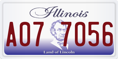 IL license plate A077056