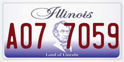 IL license plate A077059