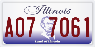 IL license plate A077061