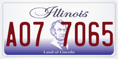 IL license plate A077065