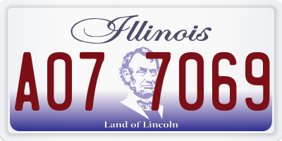 IL license plate A077069