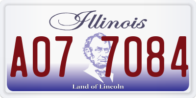 IL license plate A077084