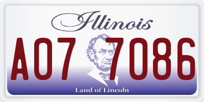 IL license plate A077086