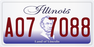 IL license plate A077088