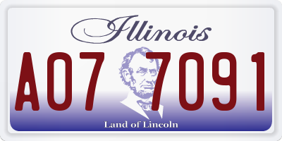 IL license plate A077091