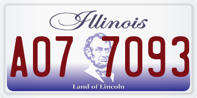 IL license plate A077093