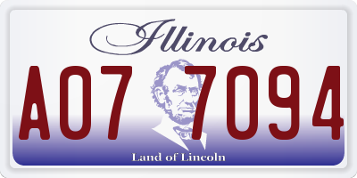 IL license plate A077094