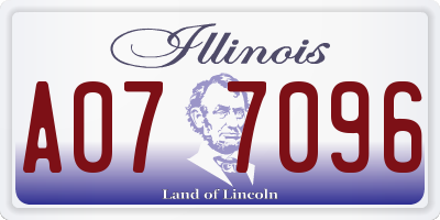 IL license plate A077096