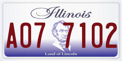 IL license plate A077102