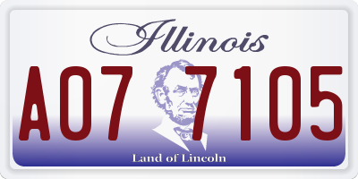 IL license plate A077105