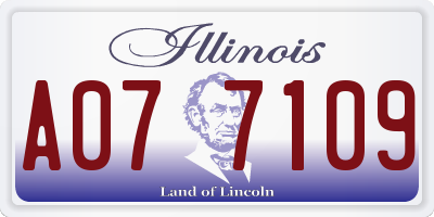 IL license plate A077109