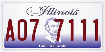 IL license plate A077111