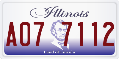 IL license plate A077112
