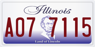 IL license plate A077115