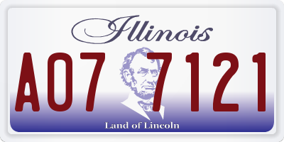 IL license plate A077121