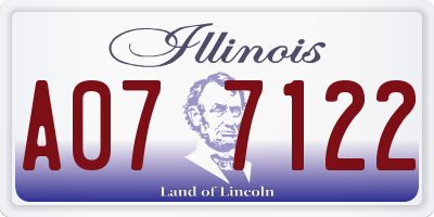 IL license plate A077122