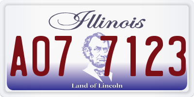IL license plate A077123