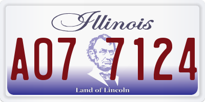 IL license plate A077124