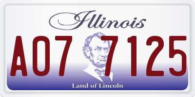 IL license plate A077125