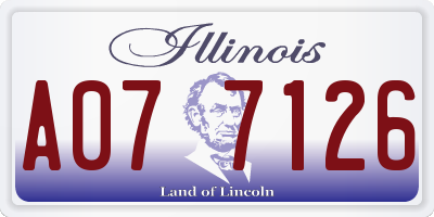 IL license plate A077126
