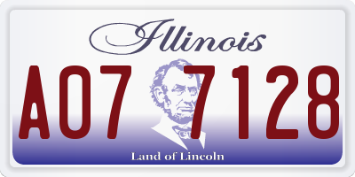 IL license plate A077128