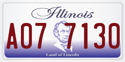 IL license plate A077130