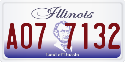 IL license plate A077132