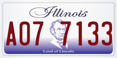 IL license plate A077133