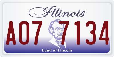 IL license plate A077134