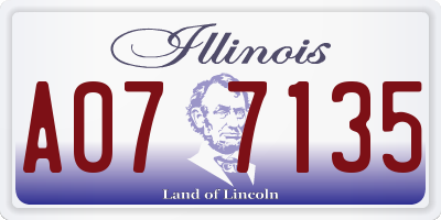 IL license plate A077135