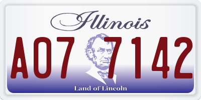 IL license plate A077142