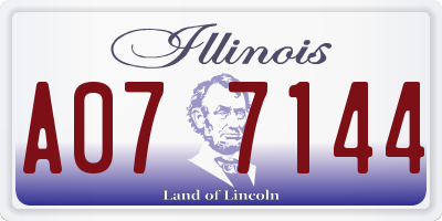 IL license plate A077144