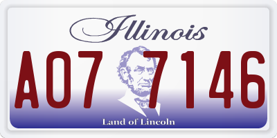 IL license plate A077146
