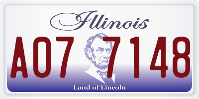 IL license plate A077148