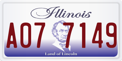 IL license plate A077149