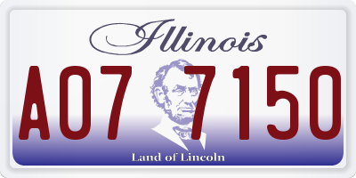 IL license plate A077150