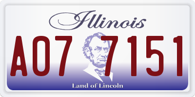 IL license plate A077151