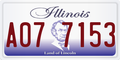 IL license plate A077153