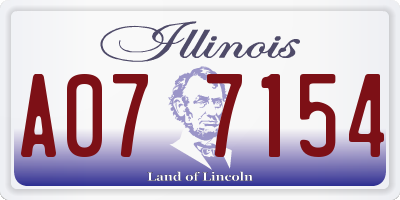 IL license plate A077154
