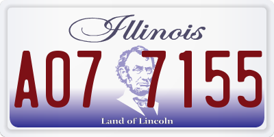 IL license plate A077155