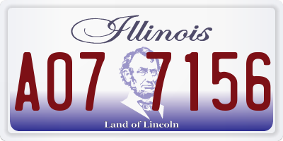 IL license plate A077156