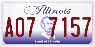 IL license plate A077157