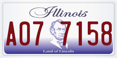 IL license plate A077158