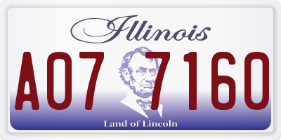 IL license plate A077160