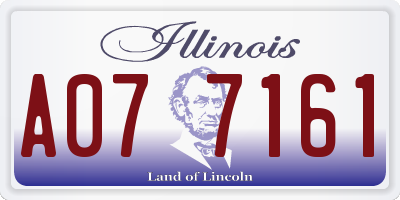 IL license plate A077161