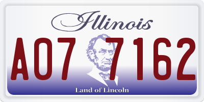 IL license plate A077162