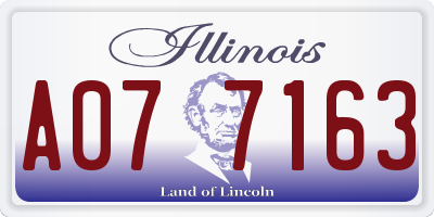 IL license plate A077163