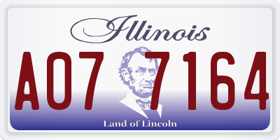 IL license plate A077164