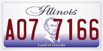 IL license plate A077166