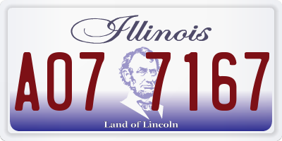 IL license plate A077167